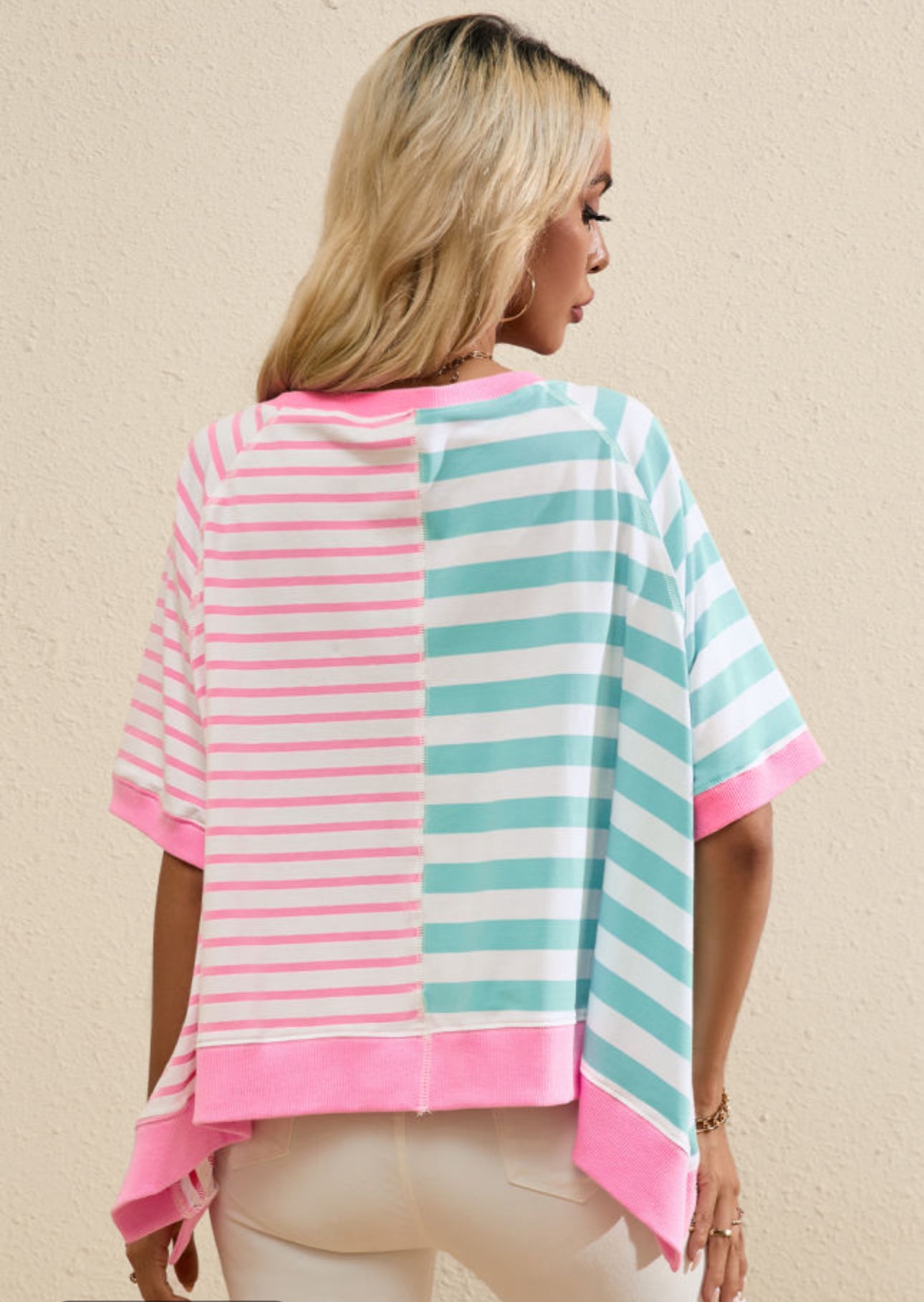 Striped oversized tee