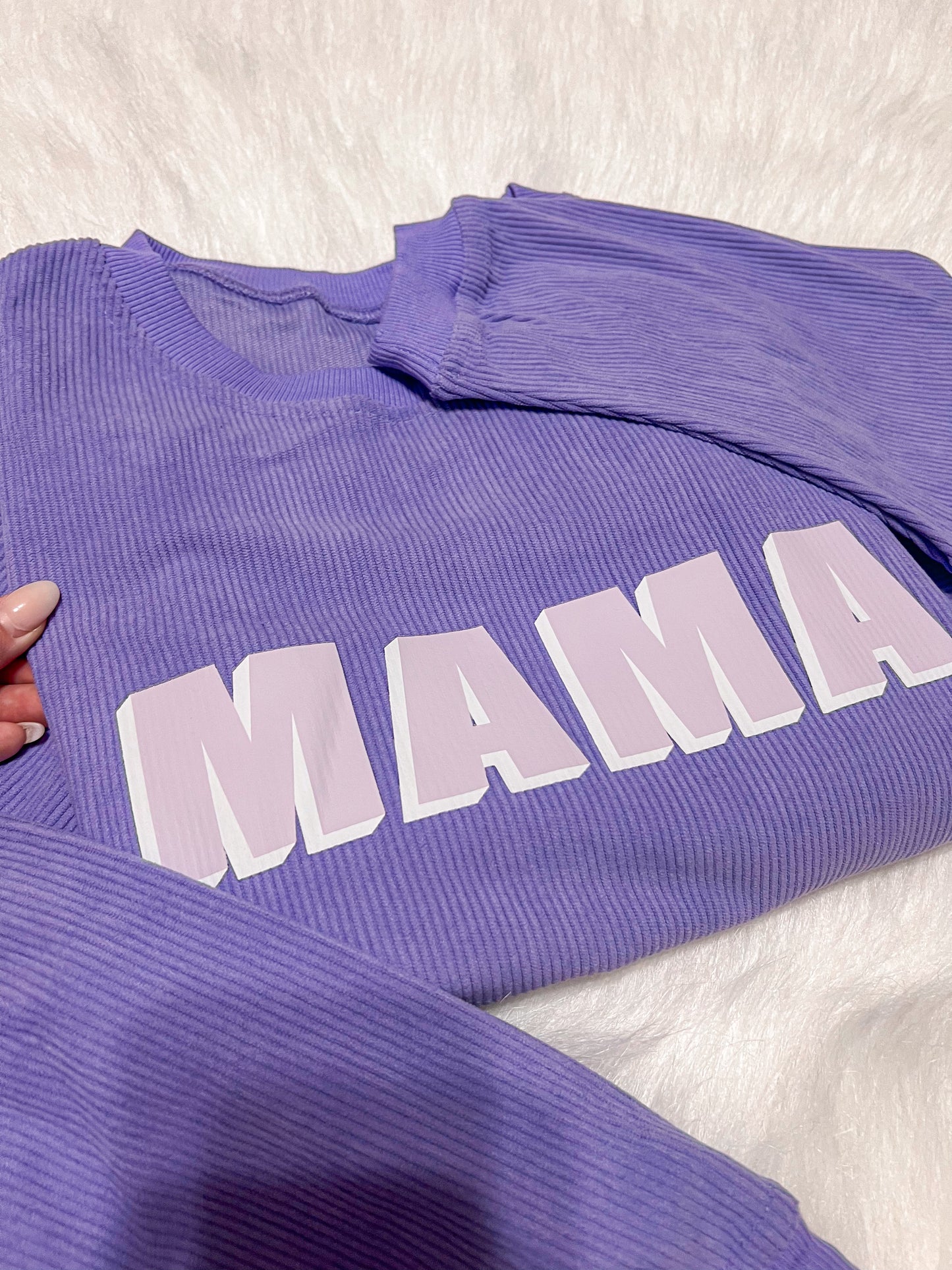 Mama corded sweatshirt