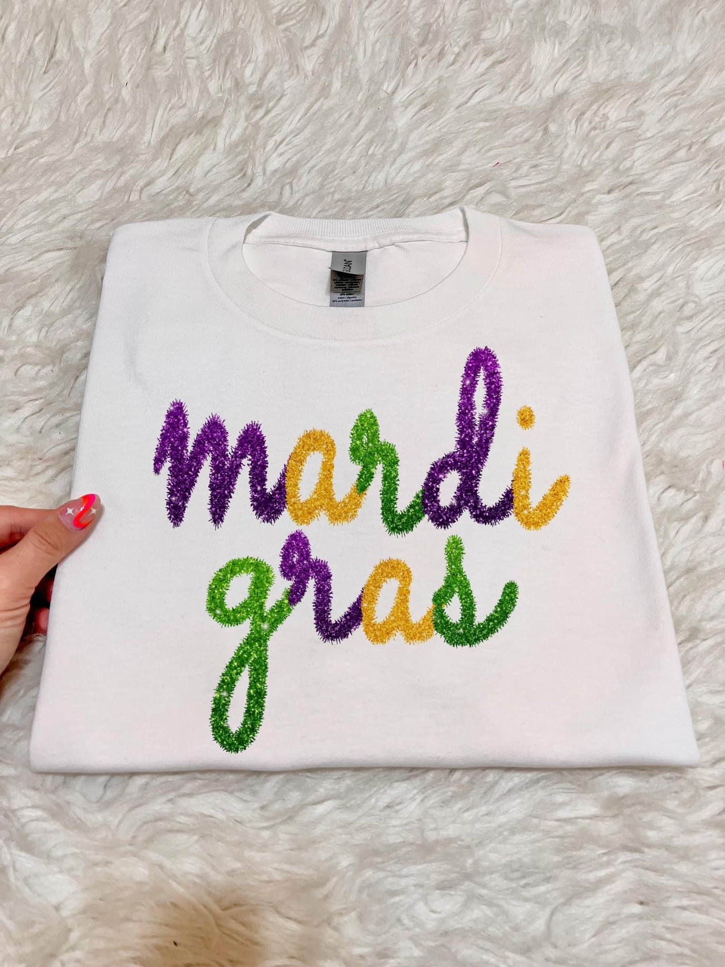 Faux Tinsil Mardi Gras