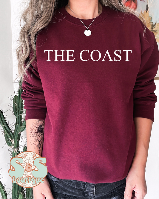 Maroon the coast sweatshirt